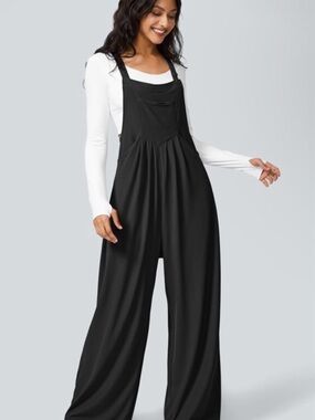 Halara Pockets Waffle Casual Overalls, Size XL petite